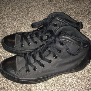 Black high top converse